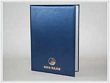 Папки из искусственной кожи с тиснением золотом