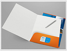 Печать папок из картона с карманом для вкладышей