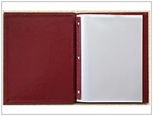 Изготовление папок Меню из искусственной кожи с файлами