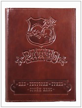 Папки из натуральной кожи с тиснением Логотипа и надписи